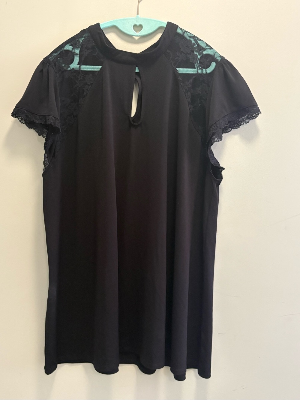 TORRID Black Lace Cap-Sleeve Women's Top
